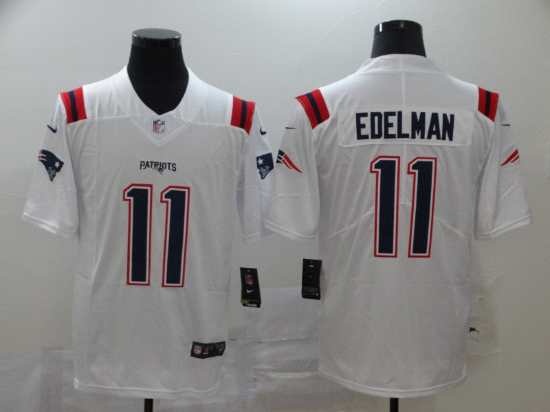 Men's New England Patriots Julian Edelman White Game Player Jersey