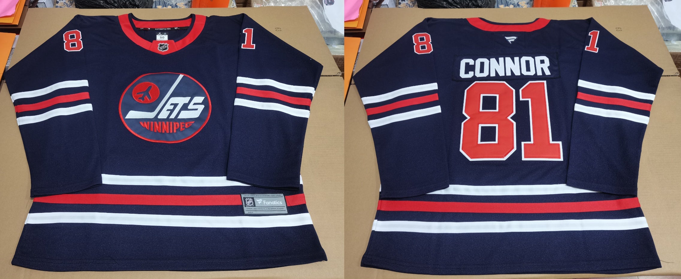 Men's Winnipeg Jets Kyle Connor Blue Game jersey