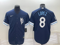 Men's Kansas City Royals Nicky Lopez Navy Replica Baseball Jersey