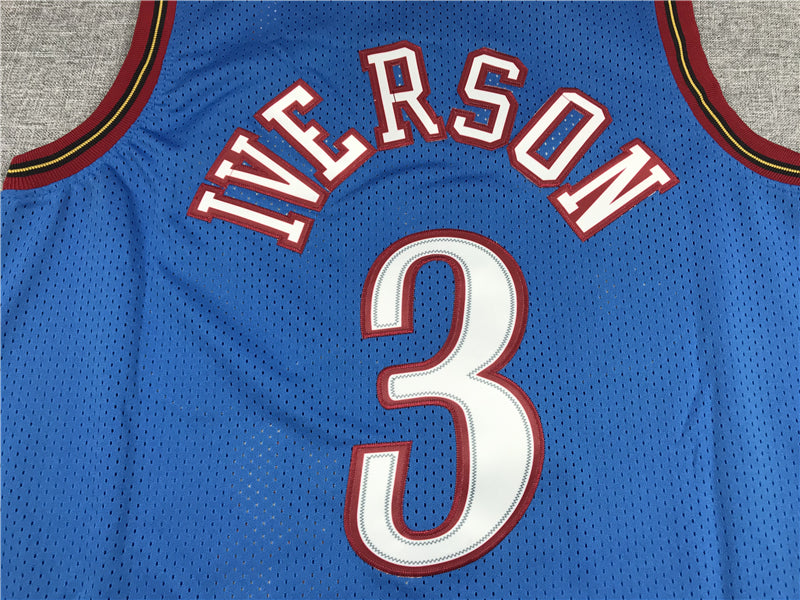 Men's Philadelphia 76ers Allen Iverson Blue Swingman Jersey