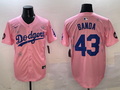 Men's Los Angeles Dodgers Anthony Banda Pink Game Jersey