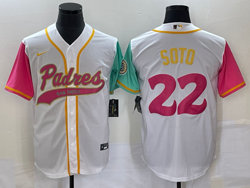 Men's San Diego Padres Juan Soto White City Connect Replica Player Jersey Joint Edition