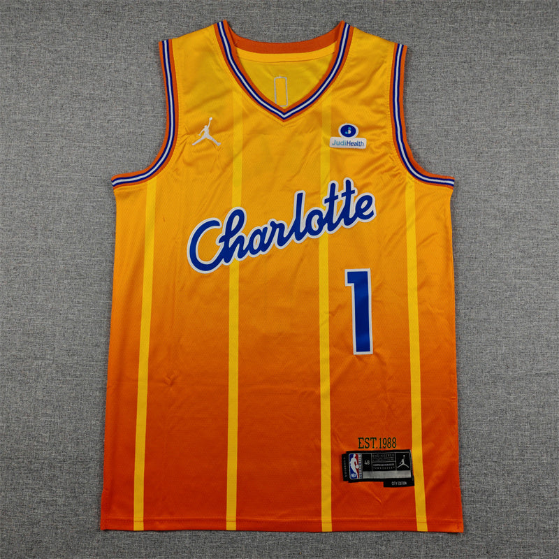 Men's Charlotte Hornets LaMelo Ball Orange 2025/26 Swingman Jersey - City Edition