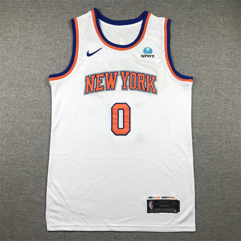 Men's New York Knicks Donte DiVincenzo White Swingman Jersey - Association Edition