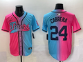 Men's Detroit Tigers Miguel Cabrera Pink/Blue Player Jersey