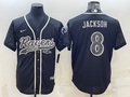 Men's Baltimore Ravens Lamar Jackson Black RFLCTV Limited Jersey Joint Edition