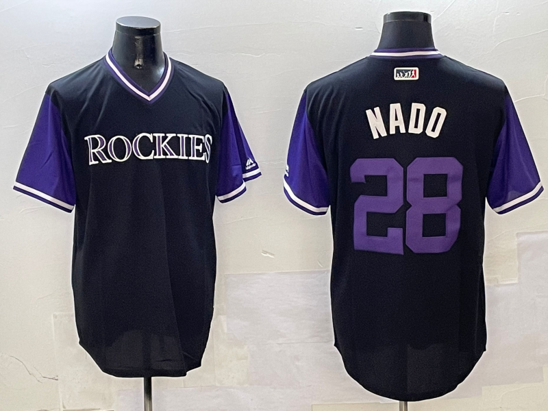 Men's Colorado Rockies Nolan Arenado Black Limited Player Jersey