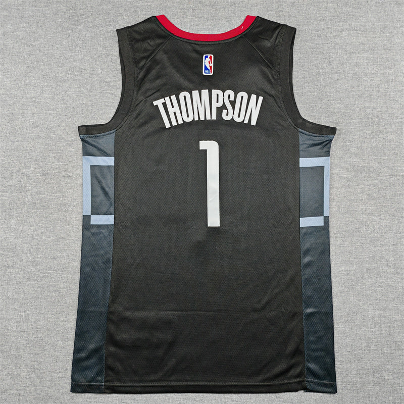 Men's Houston Rockets Amen Thompson Black Swingman Jersey - Statement Edition