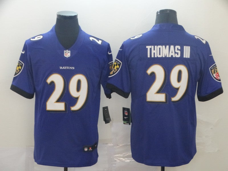 Men's Baltimore Ravens Earl Thomas III Purple Game Jersey