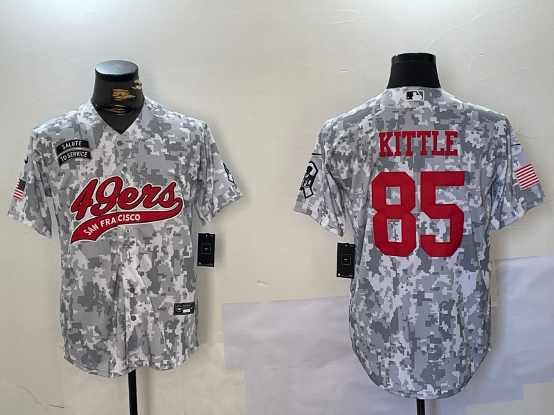 Men's San Francisco 49ers George Kittle Arctic Camo Salute to Service Limited Jersey