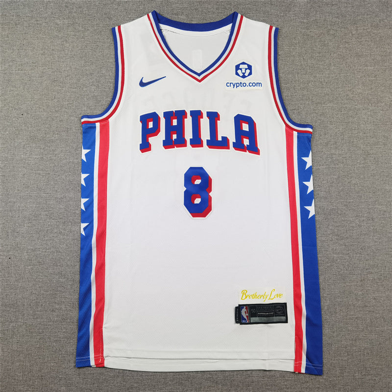 Men's Philadelphia 76ers Paul George White Swingman Jersey - Association Edition