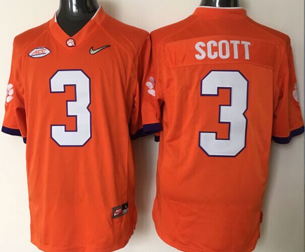 Men's Clemson Tigers Artavis Scott Orange Game Jersey