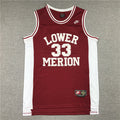 Men's Los Angeles Lakers Kobe Bryant Lower Merion High School Jersey Maroon