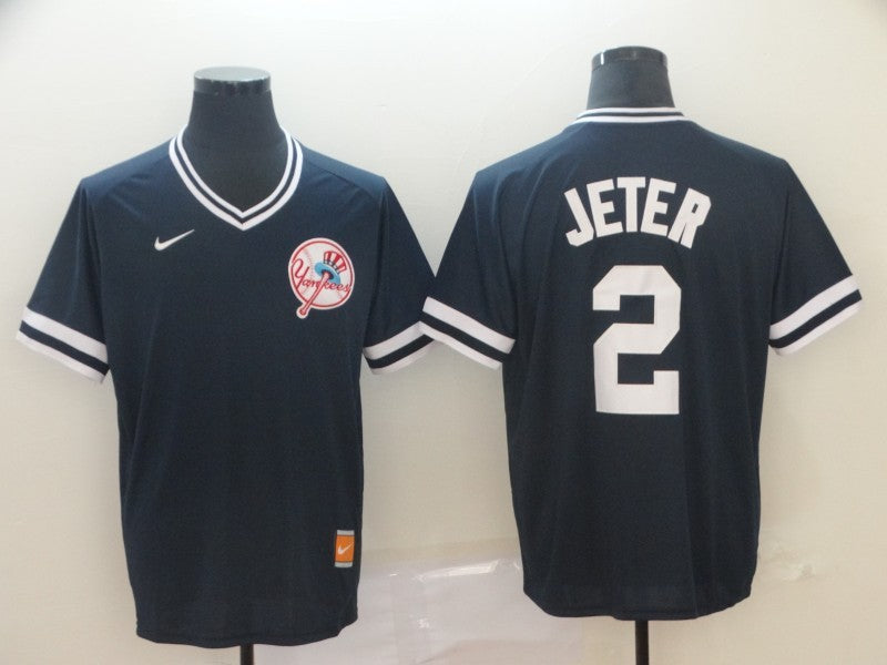 Men's New York Yankees Derek Jeter Navy Stitched Jersey
