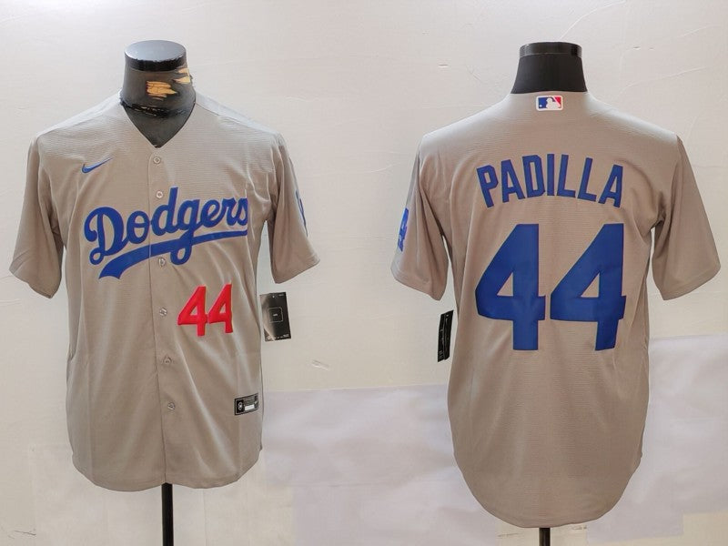 Men's Los Angeles Dodgers Vicente Padilla Gray Replica Player Jersey