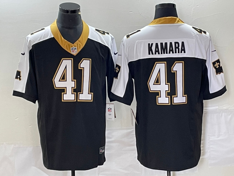 Men's New Orleans Saints Alvin Kamara Black Vapor F.U.S.E. Limited Jersey
