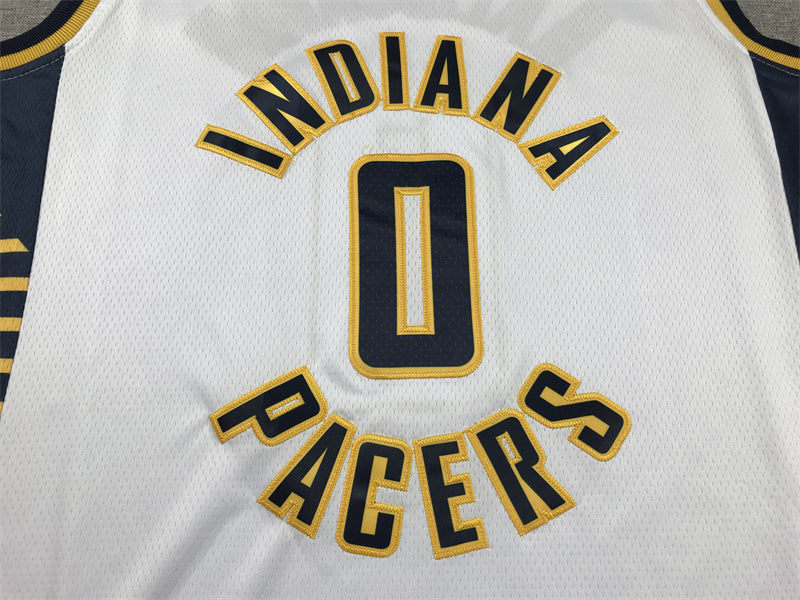 Men's Indiana Pacers Tyrese Haliburton White Swingman Jersey - Association Edition