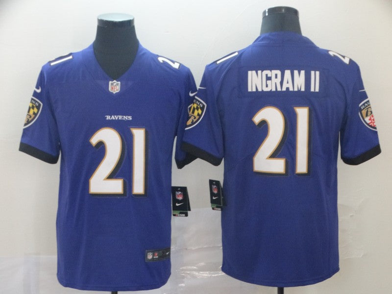 Men's Baltimore Ravens Mark Ingram II Purple Game Player Jersey