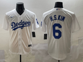 Men's Los Angeles Dodgers Hyeseong Kim White Limited Player Jersey