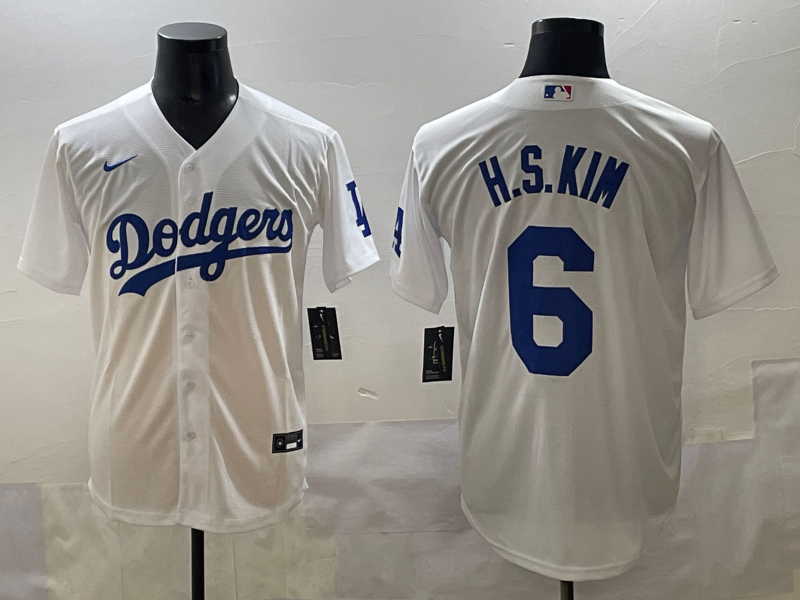 Men's Los Angeles Dodgers Hyeseong Kim White Limited Player Jersey