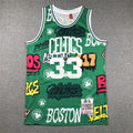 Men's Boston Celtics Larry Bird Green Swingman Graffiti Edition Jersey