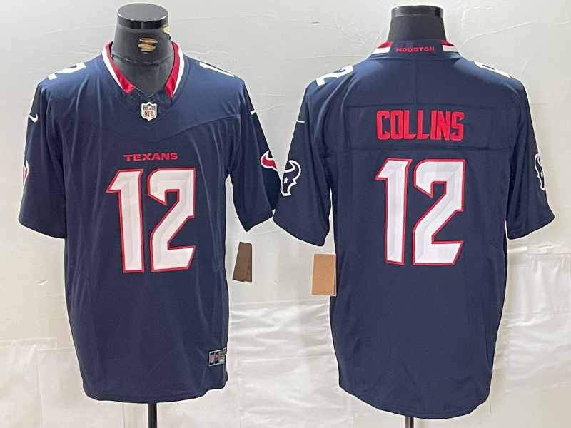 Men's Houston Texans Nico Collins Navy Game Jersey