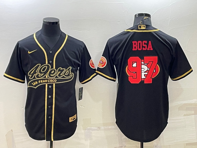 Men's San Francisco 49ers Nick Bosa Black Player Jersey Joint Edition