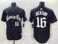 Men's Kansas City Royals Bo Jackson Black Replica Player Jersey