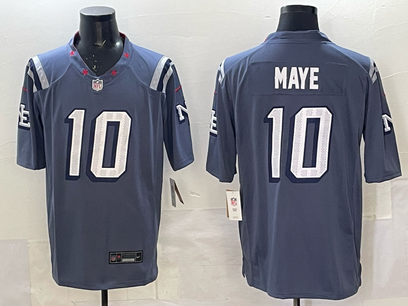 Men's New England Patriots Drake Maye Storm Blue 2025 Rivalries Collection Limited Jersey