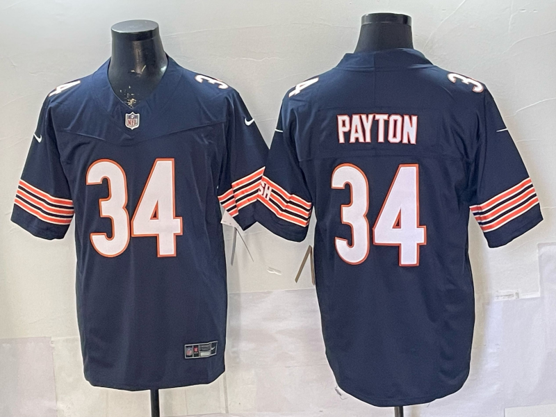 Men's Chicago Bears Walter Payton Navy Game Retired Player Jersey
