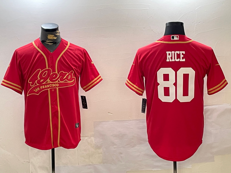 Men's San Francisco 49ers Jerry Rice Scarlet Team Game Jersey