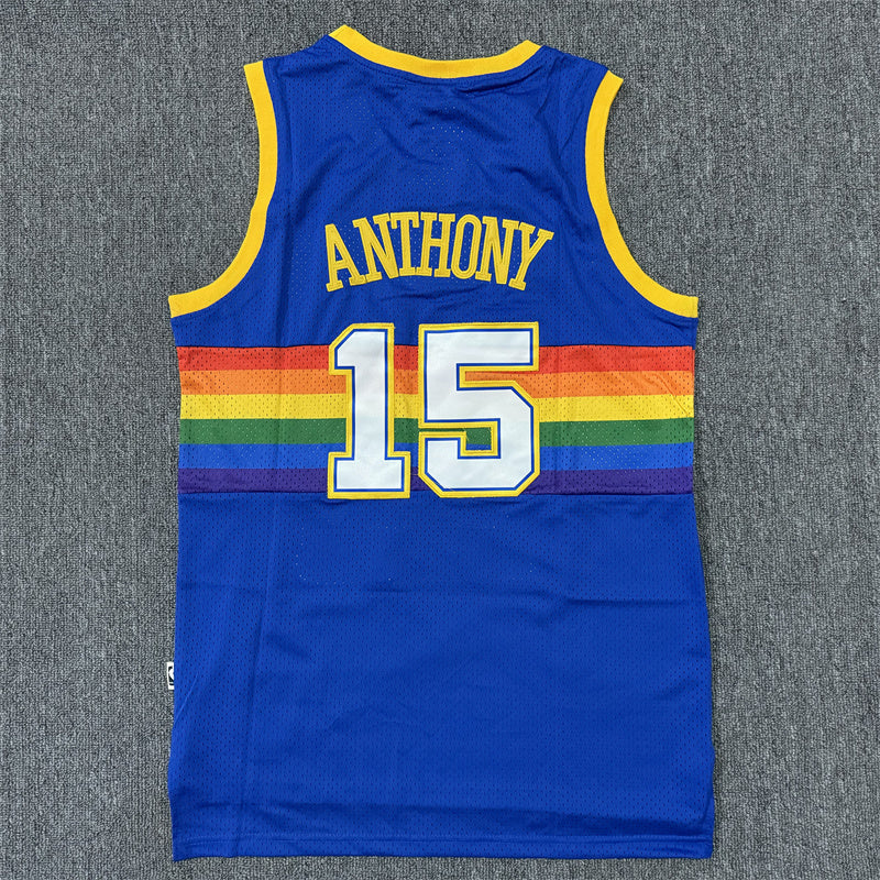 Men's Denver Nuggets Carmelo Anthony Royal Hardwood Classics Swingman Jersey