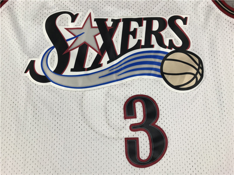 Men's Philadelphia 76ers Allen Iverson White Swingman Jersey