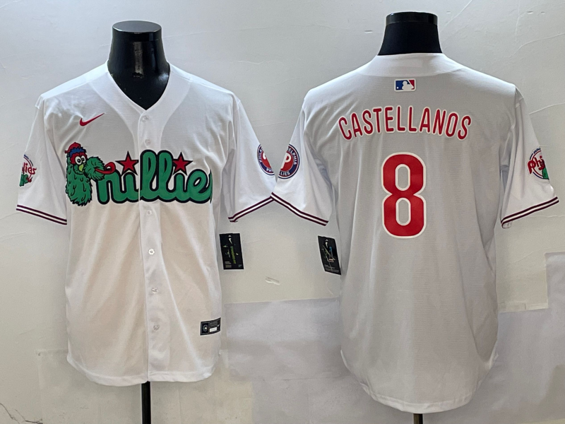 Men's Philadelphia Phillies Nick Castellanos White Game Jersey