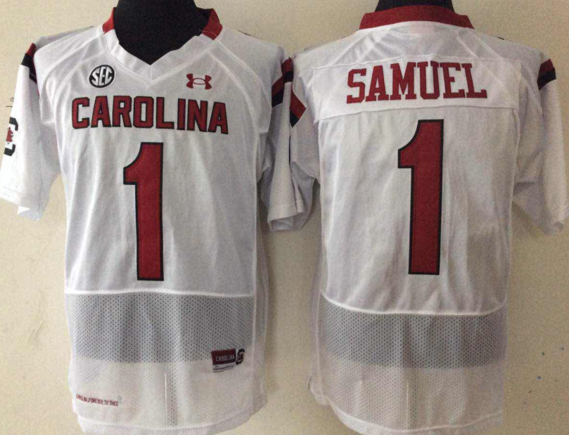 Men's South Carolina Gamecock Deebo Samuel White Player Game Jersey