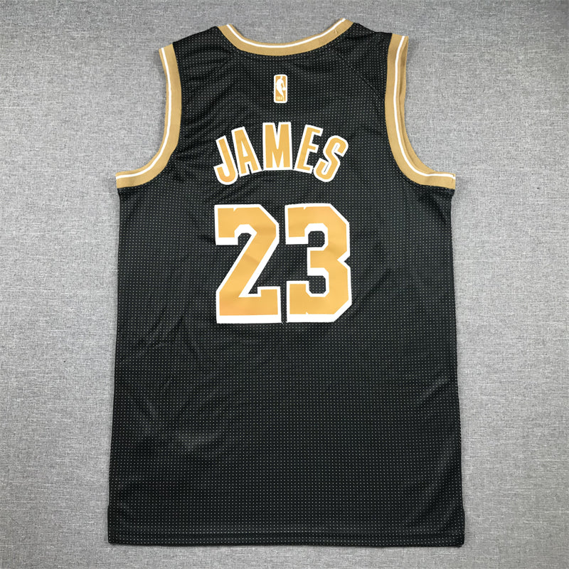 Men's Los Angeles Lakers LeBron James Black Select Series Swingman Jersey