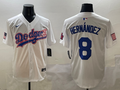 Men's Los Angeles Dodgers Enrique Hernandez White Team Game Jersey
