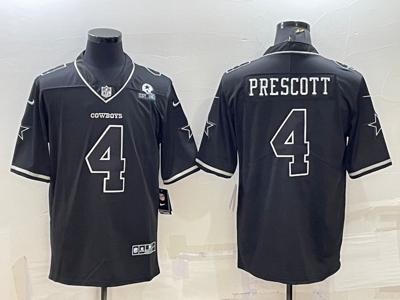 Men's Dallas Cowboys Dak Prescott Black Legend Player Jersey