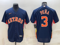 Men's Houston Astros Jeremy Pena Navy Alternate Replica Player Name Jersey