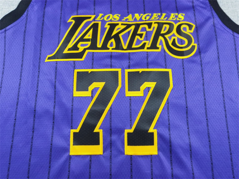 Men's Los Angeles Lakers Luka Doncic Purple Swingman Jersey