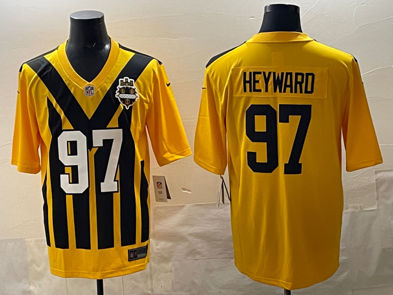 Men's Pittsburgh Steelers Cameron Heyward Gold Alternate 1933 Throwback Game Jersey