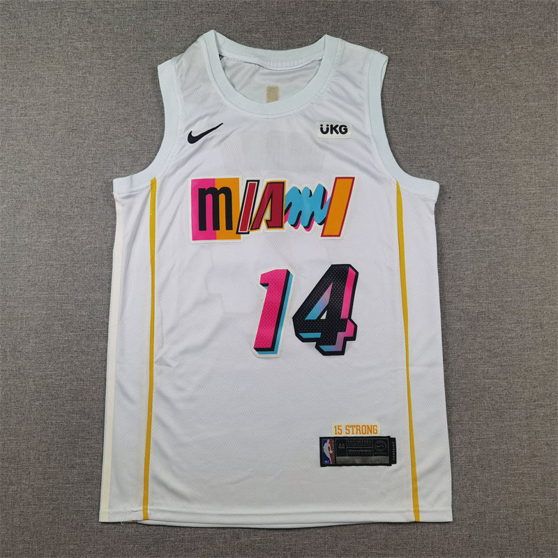 Men's Miami Heat Tyler Herro White 2022/23 Fastbreak Jersey - City Edition