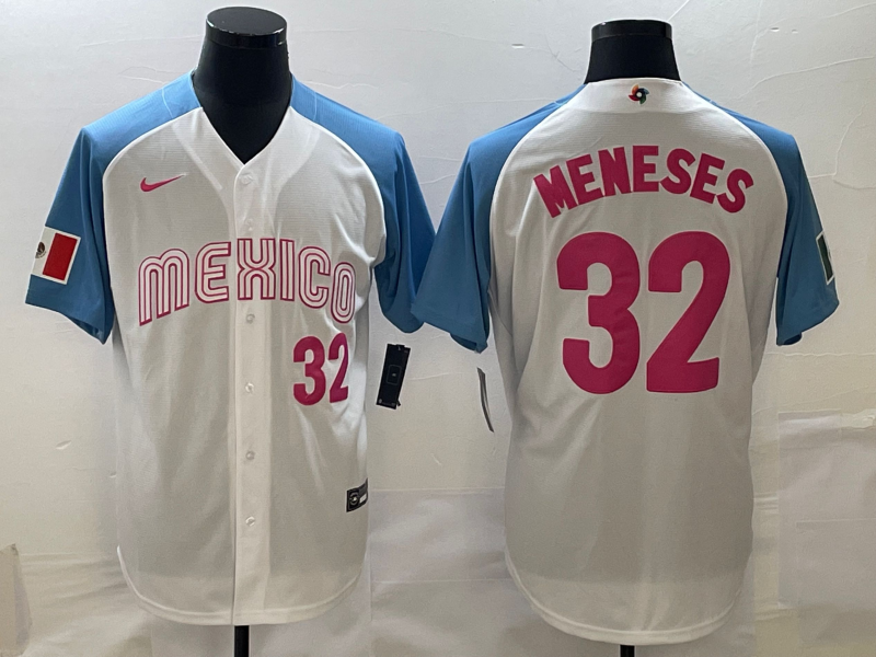 Men's 2023 World Baseball Classic Joey Meneses Mexico White Jersey