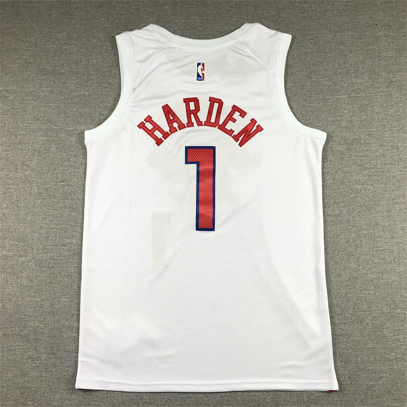 Men's Philadelphia 76ers James Harden White 2022/23 Swingman Jersey - City Edition