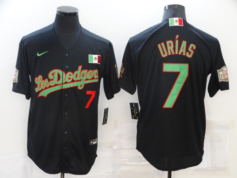 Men's Los Angeles Dodgers Julio Urias Black Player Game Jersey