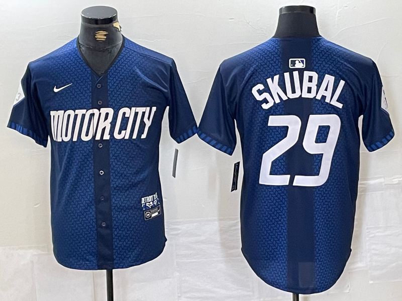 Men's Detroit Tigers Tarik Skubal Navy 2024 City Connect Limited Jersey