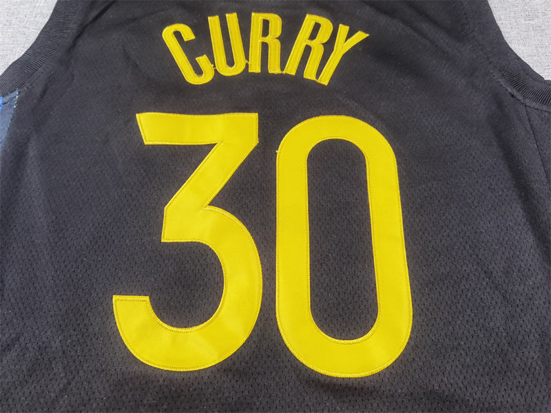 Men's Golden State Warriors Stephen Curry Black 2024/25 Swingman Jersey - Statement Edition