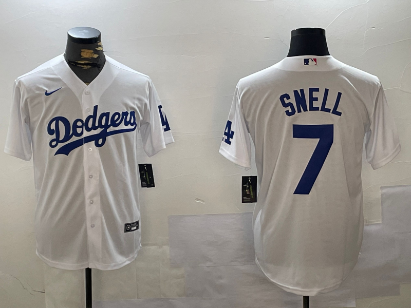Men's Los Angeles Dodgers Blake Snell White Home Replica Player Jersey