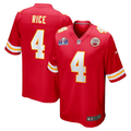 Men's Kansas City Chiefs Rashee Rice Red Super Bowl LVIII Game Jersey