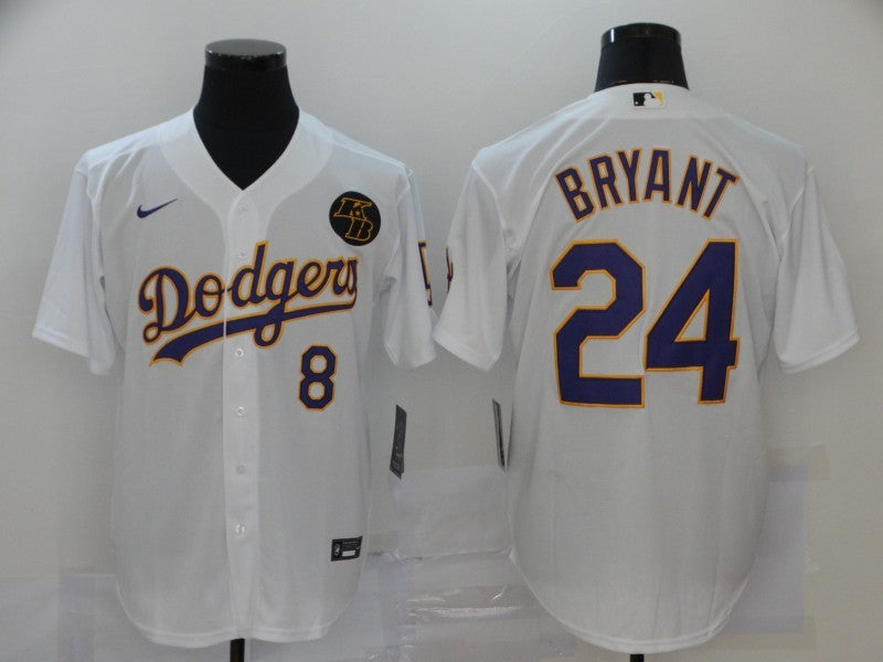 Men's Los Angeles Dodgers Kris Bryant -24 White Replica Player Jersey